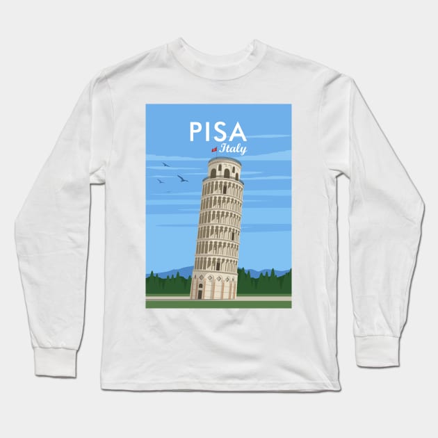 The Leaning Tower of Pisa Long Sleeve T-Shirt by creative.z